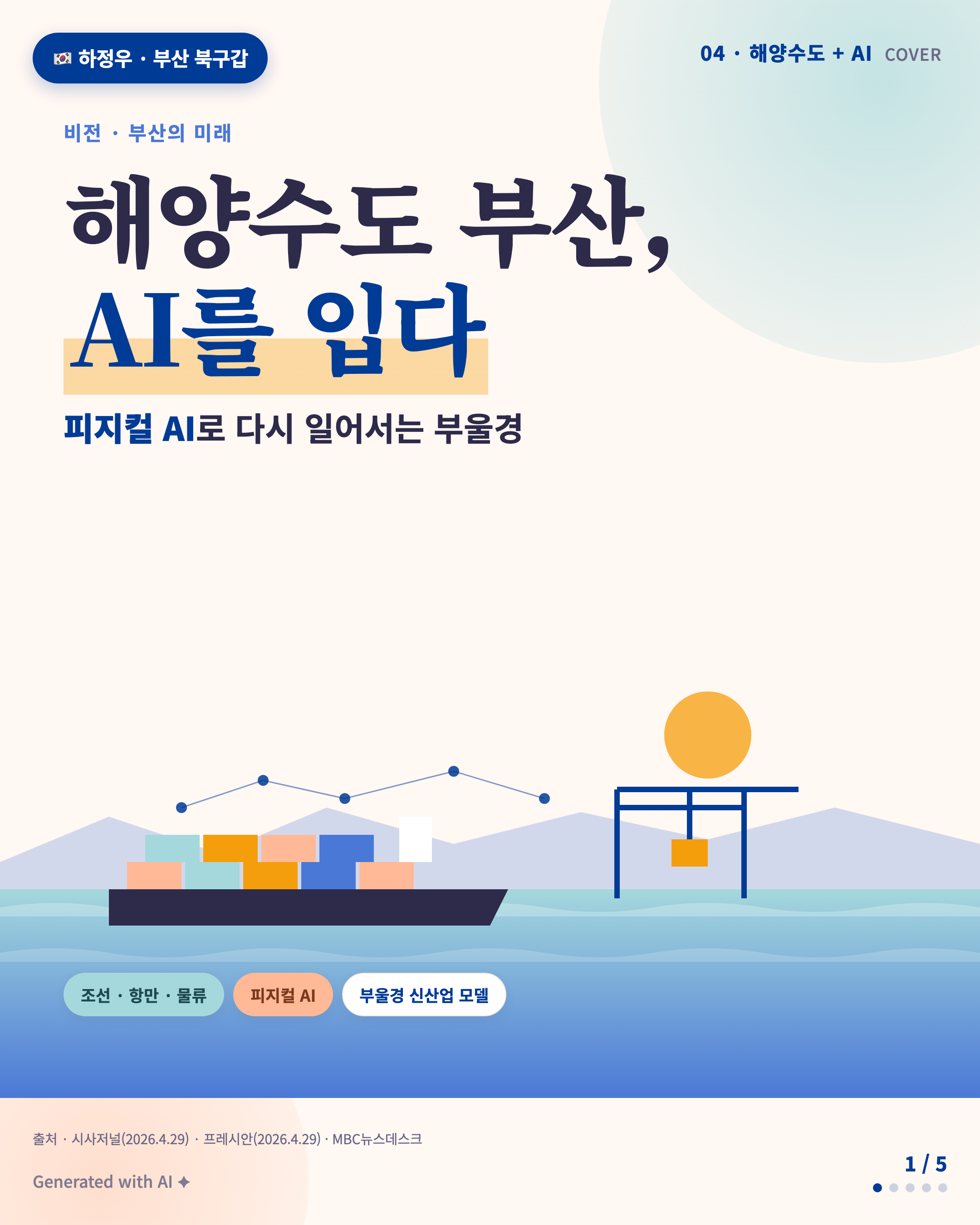 Topic 04 · Cover · 해양수도 부산, AI를 입다